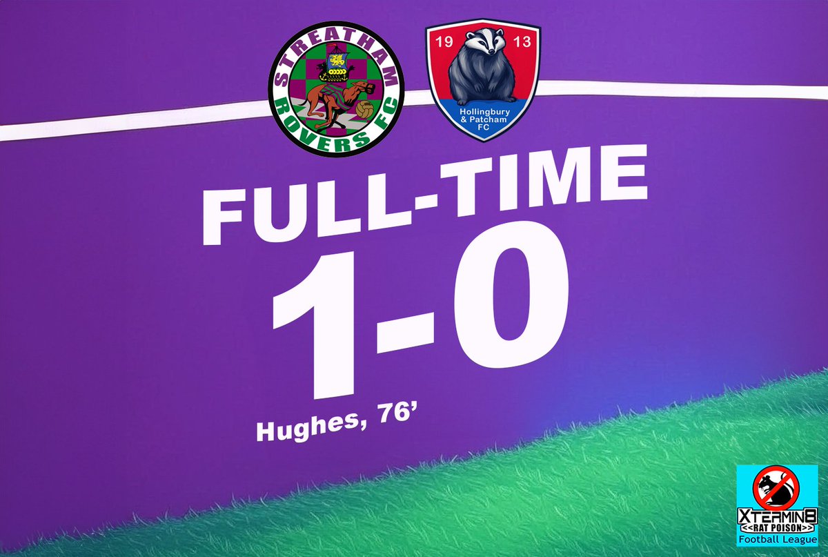 FULL-TIME: Streatham Rovers 1-0 Hollingbury &amp; Patcham

Scott Hughes answers the doctors who gave his mother a terminal cancer diagnosis last week the best way he can by scoring the winning goal in the 76th minute. #SRFC #UpTheGreyhounds #NeverStopNotGivingUp #WhatAClubWhatAnEthos