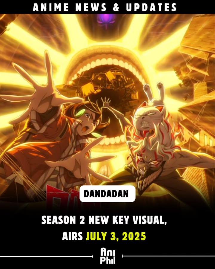 Aniphilco's tweet photo. #Dandadan: Season 2 | July 3, 2025 | @Crunchyroll 

Momo, Okarun, and Turbo Granny delve into the chilling "Haunted House" and "Evil Eye" arcs. 

Catch the Special preview in theaters on June 6 

#AnimeSeason2 #NetflixAnime  #Supernatural #Scifi #AnimeNews https://t.co/bcCnsKAC92