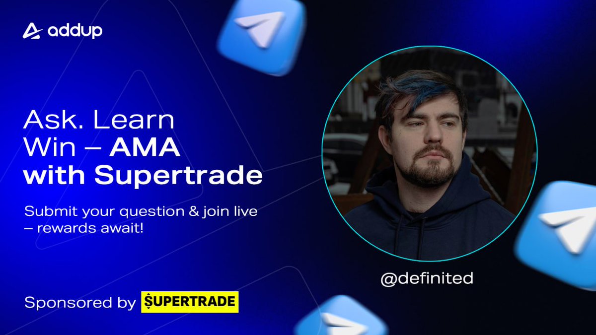 ama_tracker's tweet image. ⛓️Don&apos;t miss AMA session from @AddUp_Exchange with @Supertrade_com!

#AddUp is an all-in-one crypto ecosystem that includes a trading app, CEX, crypto wallet, CFD, and SWAP.
#Supertrade is a trusted proprietary trading firm providing traders with access to up to $700K in funding.…
