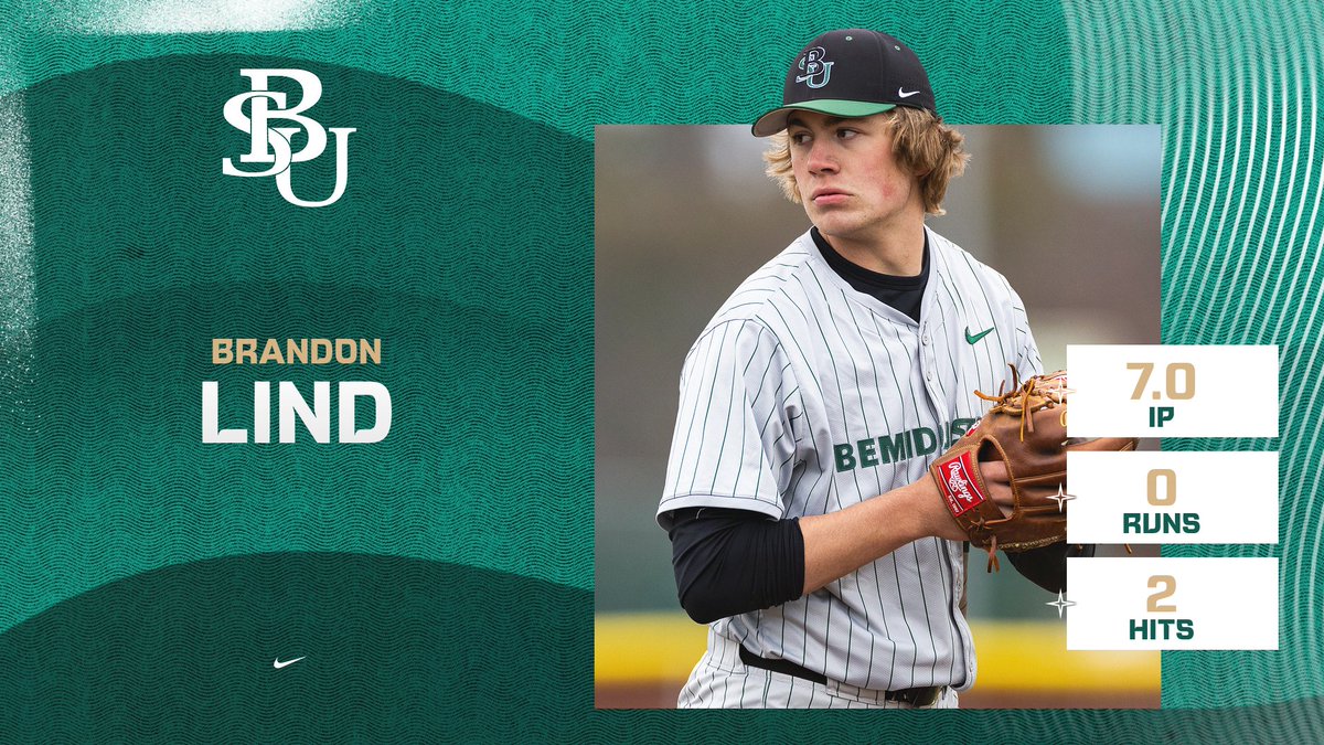 Bemidji State Baseball (@bsubeaversbase) on Twitter photo BIG congrats to <a href="/brandon32367320/">brandon lind</a> for being named the #NSICBase Pitcher of the Week after pitching 7 innings of shutout baseball Saturday!
#GoBeavers #BeaverTerritory BIG congrats to <a href="/brandon32367320/">brandon lind</a> for being named the #NSICBase Pitcher of the Week after pitching 7 innings of shutout baseball Saturday!
#GoBeavers #BeaverTerritory