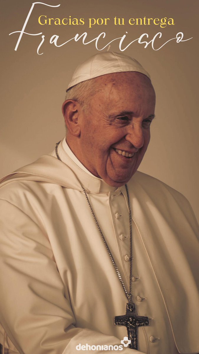 Con dolor por la pérdida y el corazón lleno de gratitud y esperanza, nos unimos a toda la Iglesia en oración por el eterno descanso del #papaFrancisco.

#dehonianos #jóvenesdehonianos