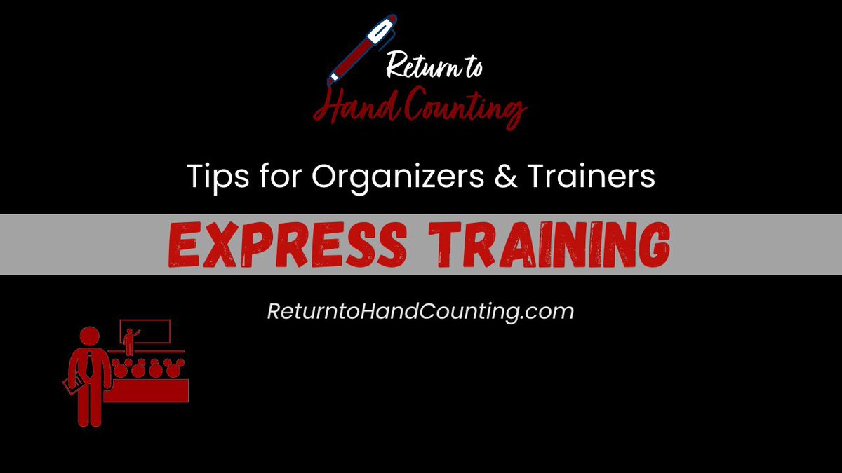 NeVoterAP's tweet photo. Express Training: Tips for Trainers &amp; Organizers

Learn tips to lead Express Training classes and teach hand counting. It’s easy, fun, and helps ensure transparent elections. #HandCounting #ElectionIntegrity #ExpressTraining

Link: https://t.co/BVOWeXK1xB https://t.co/FxuLvDyXd9