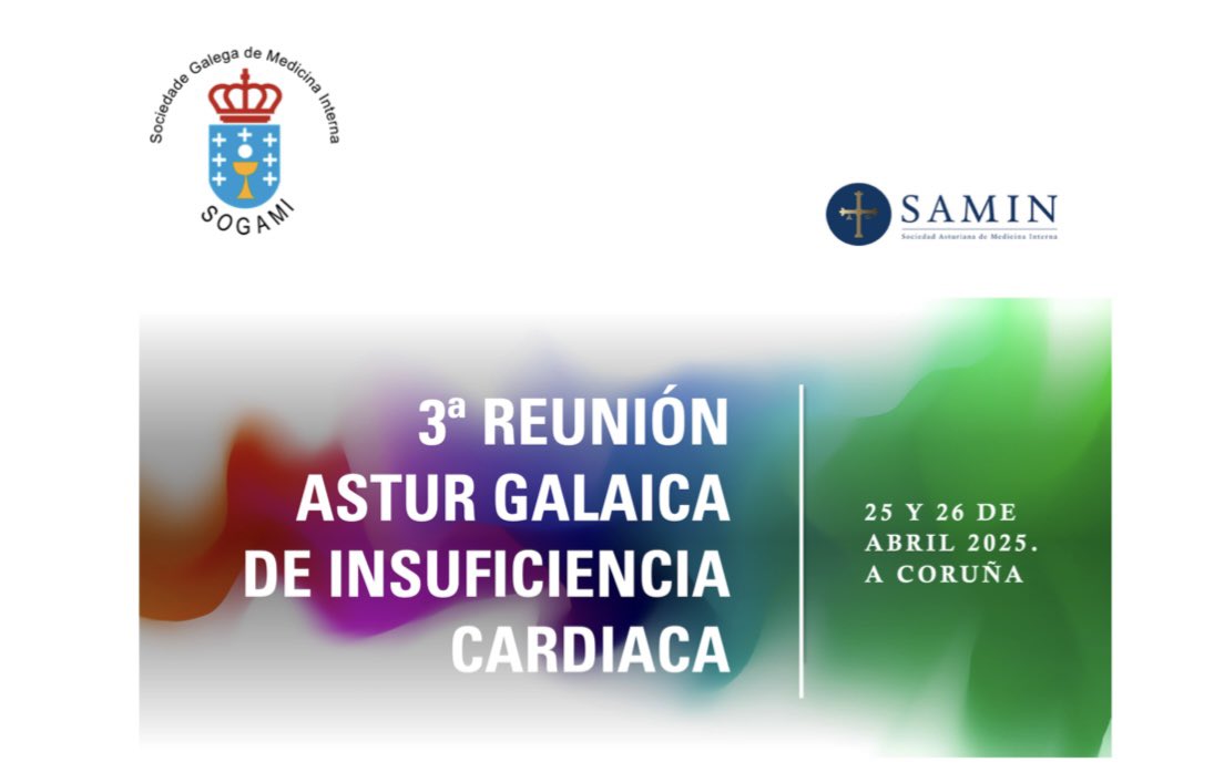 Iria_RO (@iria_ro) on Twitter photo ‼️ Últimos días
📢 Save the Date
🗓️ 25-26 Abril
📍A Coruña
✅ 3 Reunión AsturGalaica de IC
<a href="/BeatrizSeoane79/">Beatriz Seoane</a> <a href="/jose_cerqueiro/">Jose Manuel Cerqueiro</a> <a href="/alvarogfranco/">Alvaro Glez Franco</a> <a href="/chemachir/">Chema Fernandez</a> <a href="/jopesilver/">José Pérez Silvestre</a> <a href="/SOGAMI_MEIGA/">SOGAMI</a> <a href="/Interna_SAMIN/">SAMIN</a> <a href="/IcyfaSemi/">@ICyFA-SEMI</a> <a href="/Sociedad_SEMI/">Sociedad Española de Medicina Interna (SEMI)</a> <a href="/ResidentesSEMI/">Residentes y Jóvenes Internistas de la SEMI</a> ‼️ Últimos días
📢 Save the Date
🗓️ 25-26 Abril
📍A Coruña
✅ 3 Reunión AsturGalaica de IC
<a href="/BeatrizSeoane79/">Beatriz Seoane</a> <a href="/jose_cerqueiro/">Jose Manuel Cerqueiro</a> <a href="/alvarogfranco/">Alvaro Glez Franco</a> <a href="/chemachir/">Chema Fernandez</a> <a href="/jopesilver/">José Pérez Silvestre</a> <a href="/SOGAMI_MEIGA/">SOGAMI</a> <a href="/Interna_SAMIN/">SAMIN</a> <a href="/IcyfaSemi/">@ICyFA-SEMI</a> <a href="/Sociedad_SEMI/">Sociedad Española de Medicina Interna (SEMI)</a> <a href="/ResidentesSEMI/">Residentes y Jóvenes Internistas de la SEMI</a>
