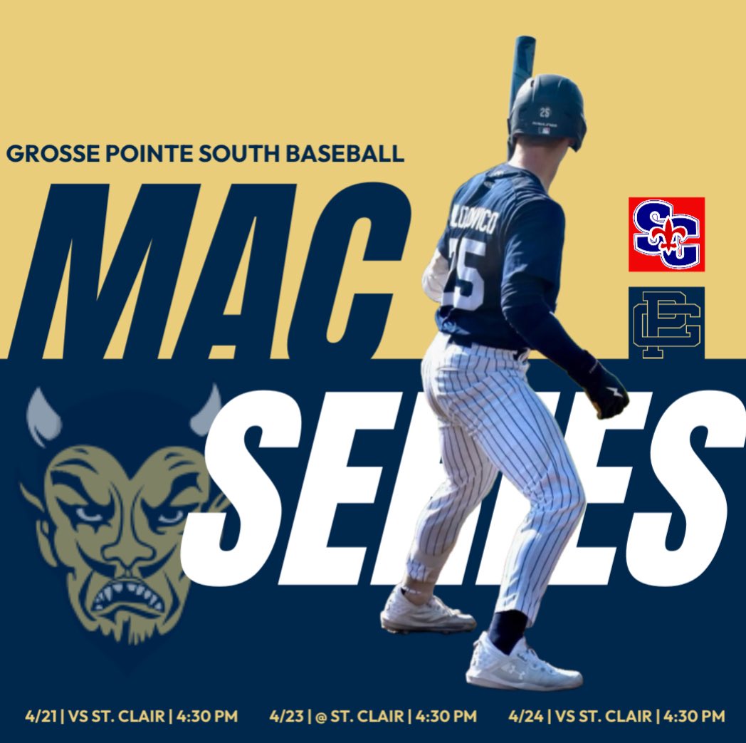 GPS Baseball (@gpsbaseball) on Twitter photo South & <a href="/StClairHSBSBL/">St Clair High School Baseball</a> are tied in the MAC at 3-0 headed into today’s series opener at home… South & <a href="/StClairHSBSBL/">St Clair High School Baseball</a> are tied in the MAC at 3-0 headed into today’s series opener at home…