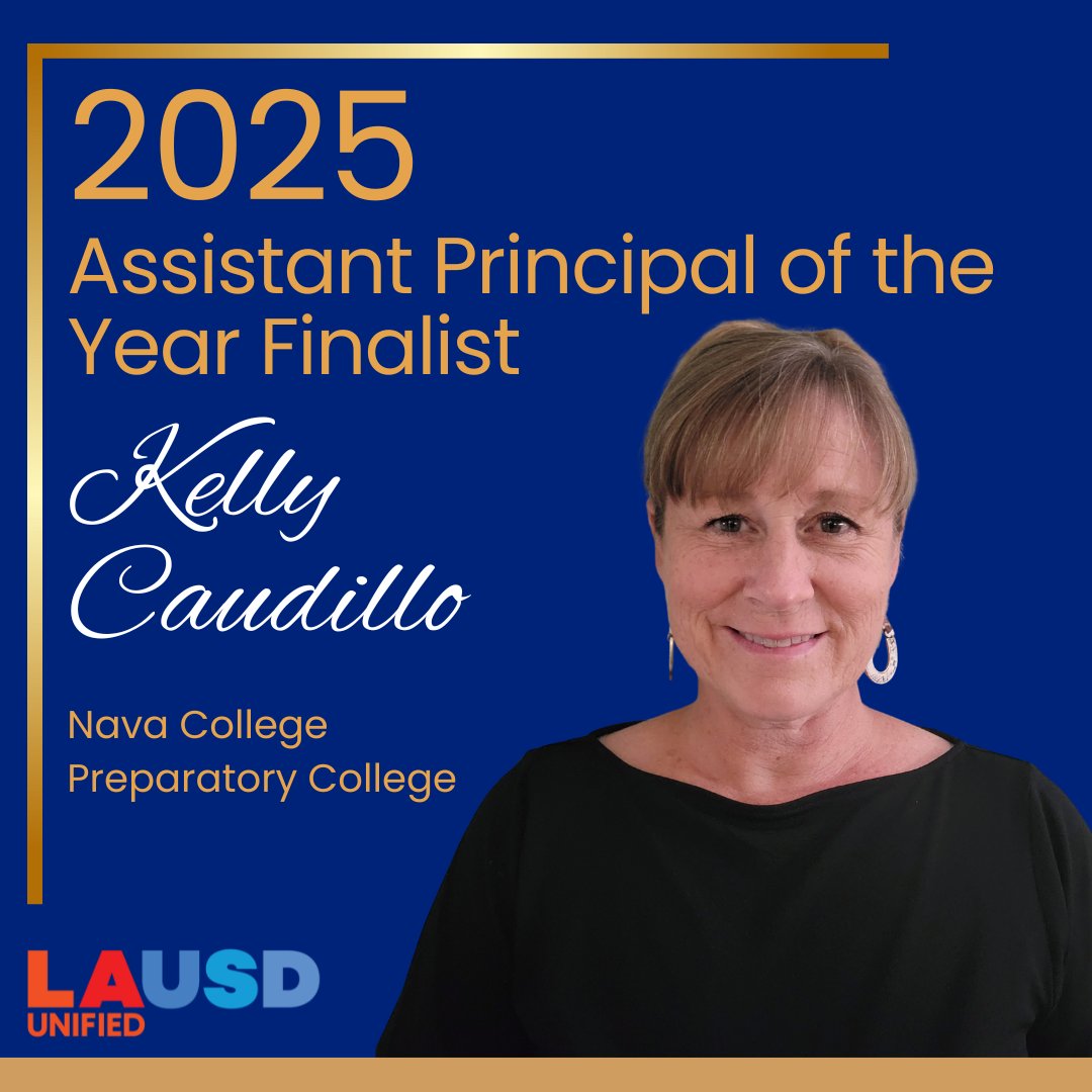 Meet Assistant Principal Caudillo from Nava College Preparatory, a 2025 Assistant Principal of the Year Finalists. Assistant Principal Caudillo is representing Region East, congratulations!

To view all of our finalists, please visit lausd.org/APOY #APOY2025