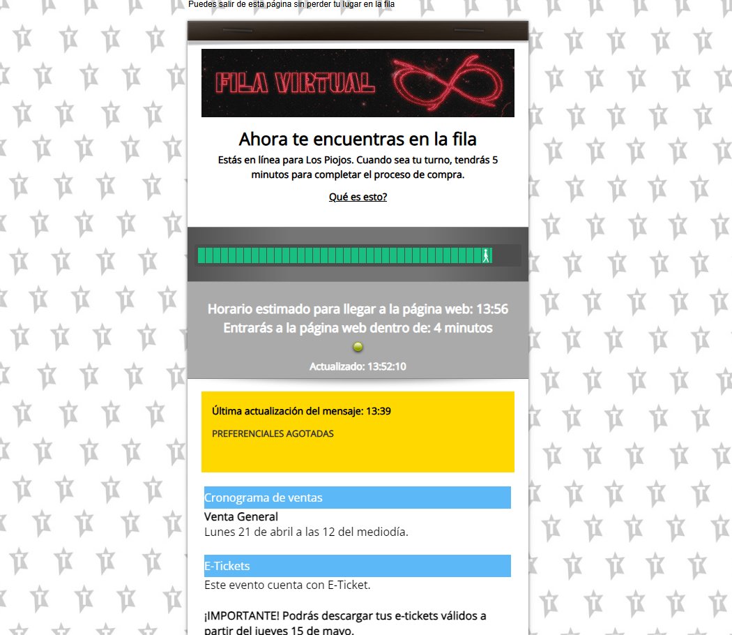 Vendo link para Los Piojos (Venta General) en el Parque de la Ciudad 🇦🇷 🏟️ (Plataforma Ticketek) Entra en 4 minutos 🕣 Info al MD 📩