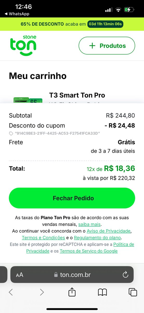 LaylaAline's tweet photo. Garanta já sua maquininha tom. Com as melhores e menores taxas do mercado. 
Frete grátis. #tom #bbb25
Link: 
https://t.co/dGAvNIMDTb https://t.co/KbSTRqg86R