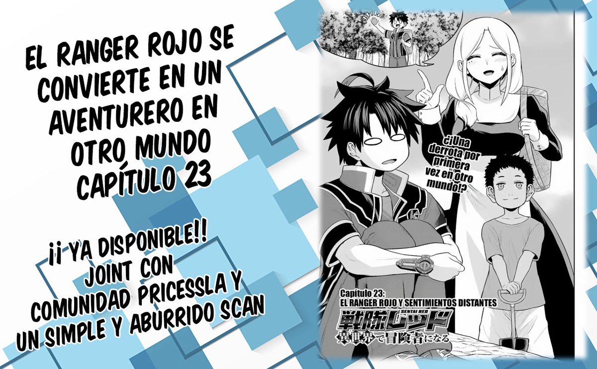 Ya esta disponible el capítulo número 23 del manga del Ranger rojo en un isekai.

Listo para su lectura nomás por TMO:
zonatmo.com/viewer/78f226d…

Disfrútenlo.