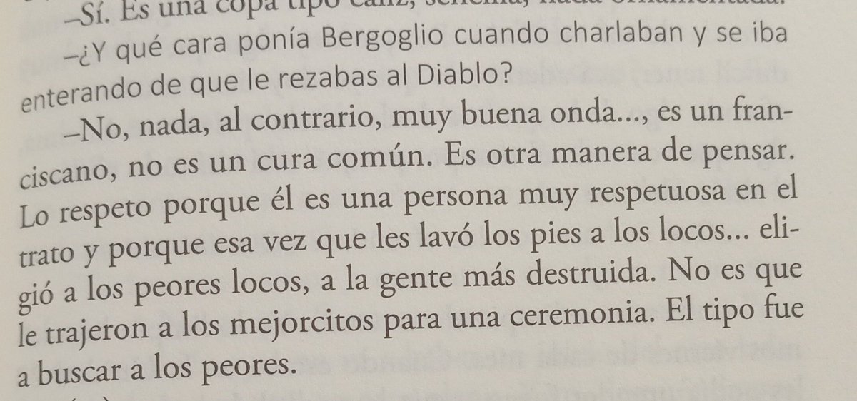 PabloGoethe's tweet image. Mi referencia preferida de Francisco, la que a mi entender mejor lo caracterizó, la escribió un ateo y la contó un asesino serial satanista.