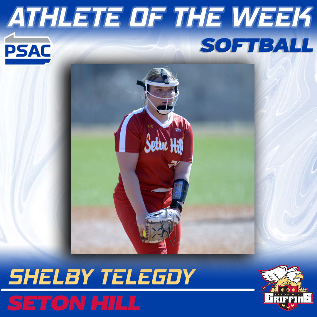 PSAC Sports (@psacsports) on Twitter photo SOFTBALL: Your #PSACSB Athletes of the Week! 🥎
EAST
Athlete: Sarah Yamrick, <a href="/GoBUHuskies/">Bloomsburg Huskies</a>
Pitcher: Madelayne Ruffner, <a href="/SURamsOfficial/">Shepherd University Athletics</a>
WEST
Athlete: Kassidy Wittig, <a href="/GriffinsSports/">SHUGriffin Athletics</a>
Pitcher: Shelby Telegdy, <a href="/GriffinsSports/">SHUGriffin Athletics</a>
Full story: 🔗tinyurl.com/235vnqcr
#PSACProud SOFTBALL: Your #PSACSB Athletes of the Week! 🥎
EAST
Athlete: Sarah Yamrick, <a href="/GoBUHuskies/">Bloomsburg Huskies</a>
Pitcher: Madelayne Ruffner, <a href="/SURamsOfficial/">Shepherd University Athletics</a>
WEST
Athlete: Kassidy Wittig, <a href="/GriffinsSports/">SHUGriffin Athletics</a>
Pitcher: Shelby Telegdy, <a href="/GriffinsSports/">SHUGriffin Athletics</a>
Full story: 🔗tinyurl.com/235vnqcr
#PSACProud