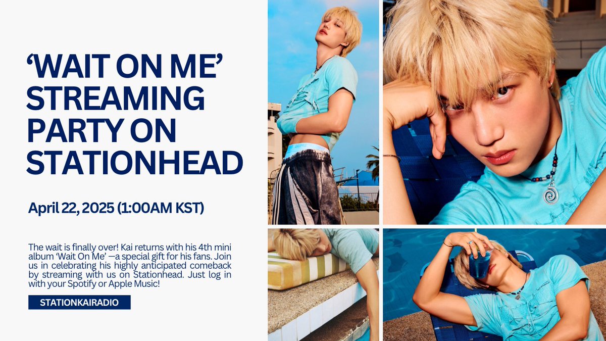 🔷’WAIT ON ME’ STREAMING PARTY ON STATIONHEAD 🔷

We've already spent an hour listening together—but did we mention we're planning to keep it going for around 5 hours? 🤭

Join us here : 
🔗: stationhead.com/stationkairadi…

<a href="/STATIONHEAD/">STATIONHEAD</a> 
#KAI #KAI_WaitOnMe #카이