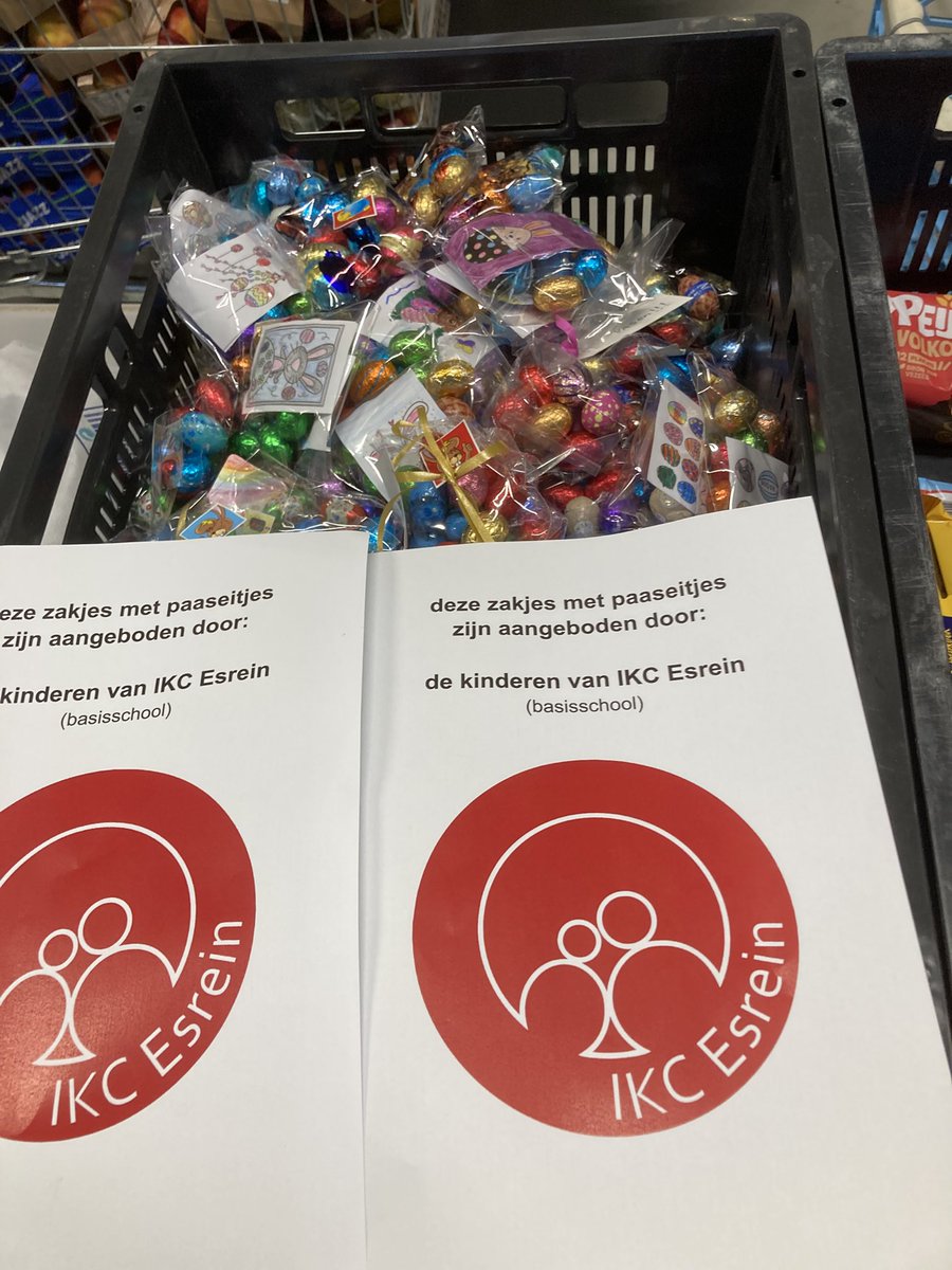 IKC Esrein heeft heerlijke chocolade  eitjes  gedoneerd  voor de kinderen van onze klanten 🔝👍