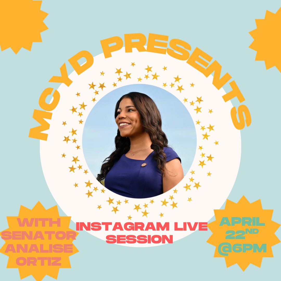 Join us for a revival of our instagram live session!! We’re gonna talk about hot topics and how the legislature works with one of our very own Senators <a href="/SenAnaliseOrtiz/">Sen. Analise Ortiz (@senanaliseortiz.bsky.social)</a> you’ll get a chance to get to know her as well in our Q&amp;A section. See you there!