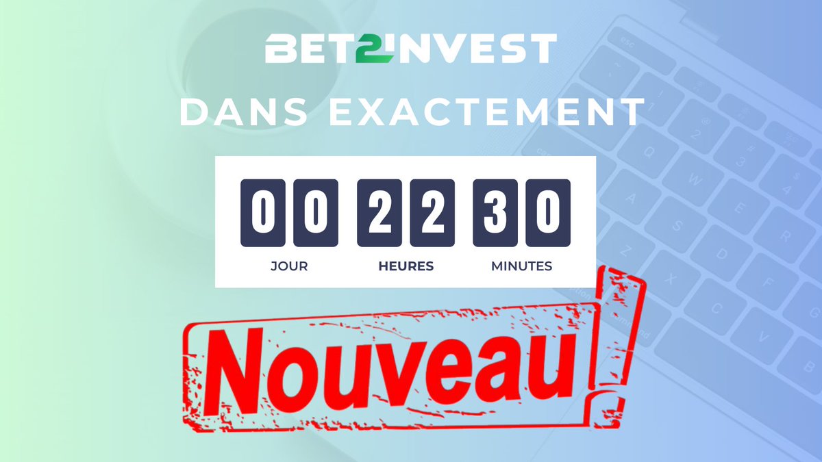 Ce mardi, à partir de 17h30, Bet2invest va révolutionner l'univers des Paris Sportifs avec une exclusivité mondiale qui va radicalement changer la vie des parieurs !😍
Serez vous là pour la découvrir ? 👀
#teamparieur #teamparieurs #parieurpro
