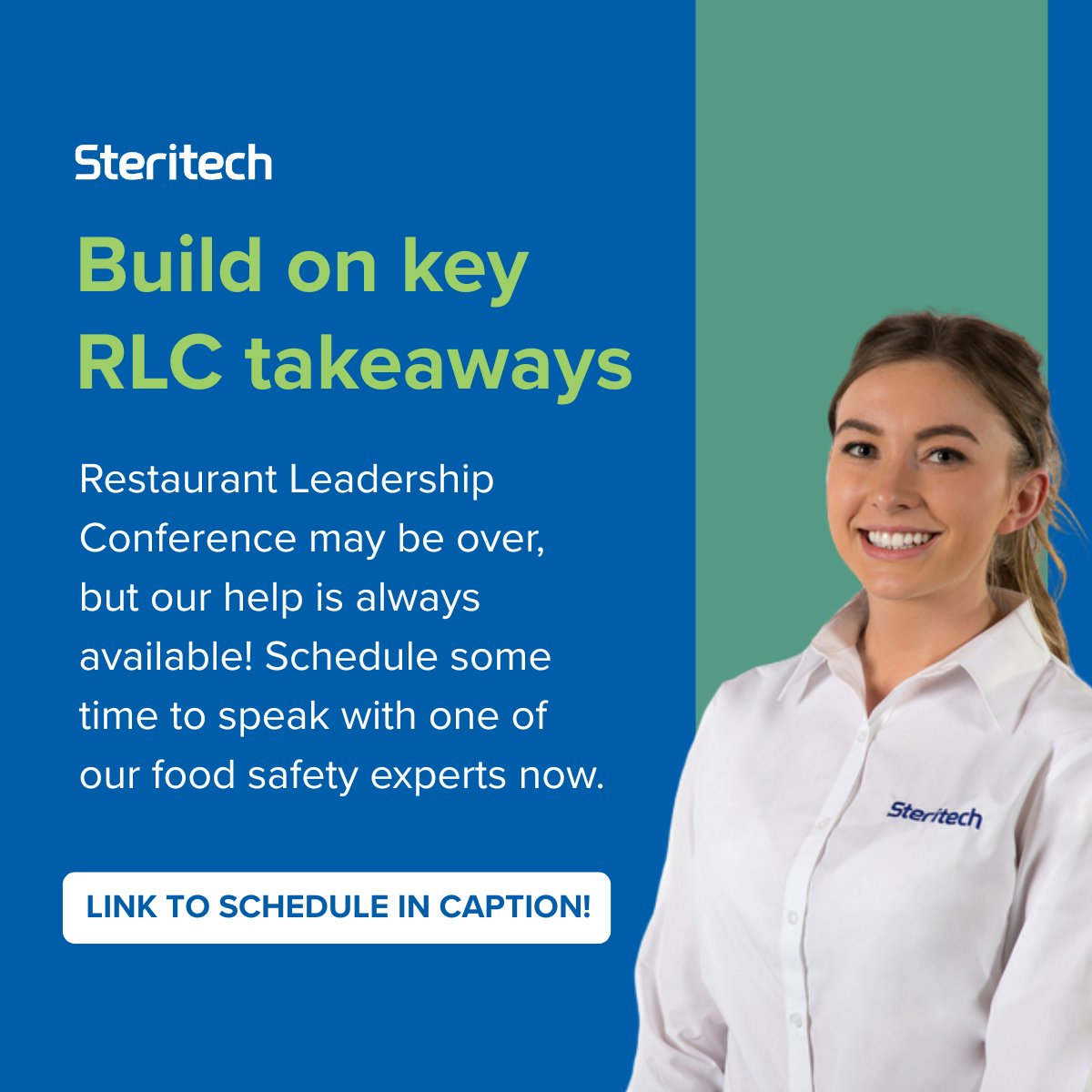 Restaurant Leadership Conference may be over, but expert food safety insights are still available! If you didn’t get a chance to meet with our experts at RLC, schedule time to consult with a food safety expert now. &gt;&gt; spklr.io/60157GDD