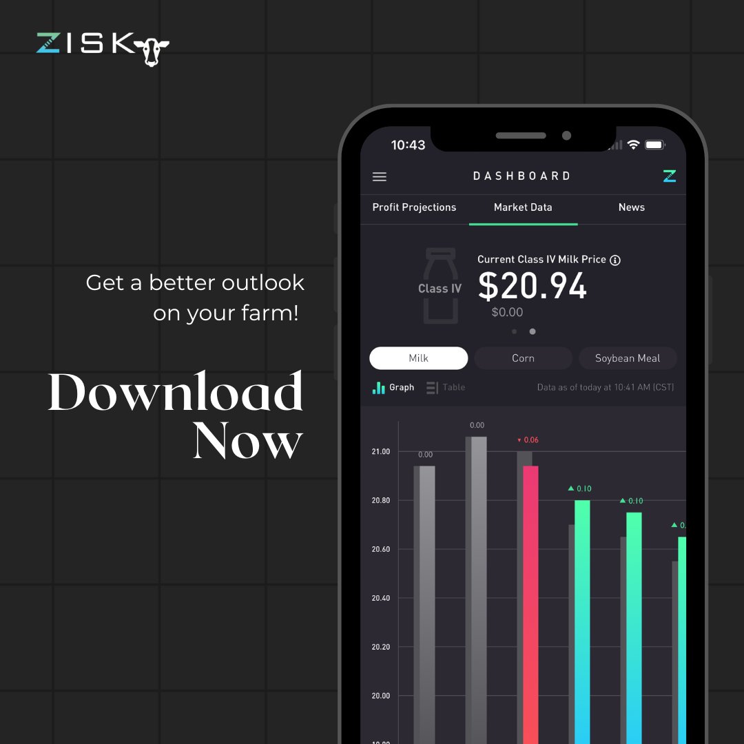 Running a dairy farm? We've got an app for that! 🐄 Download the Zisk App now and get an overview of your operation! 📊