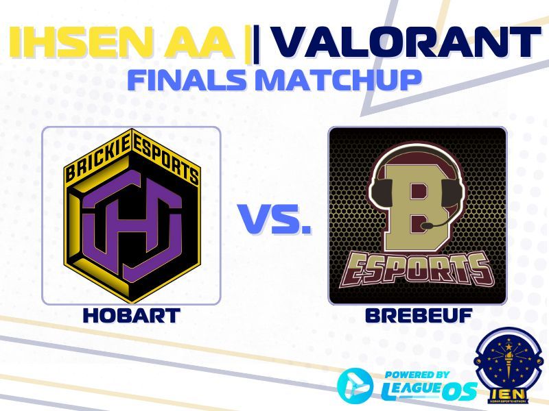 Up next is IHSEN Division AA Valorant with <a href="/BrickieEsports/">Brickie Esports</a> vs <a href="/BrebeufJesuit/">Brebeuf Jesuit</a>.  These two are familiar foes!  Who will take home the championship this year?