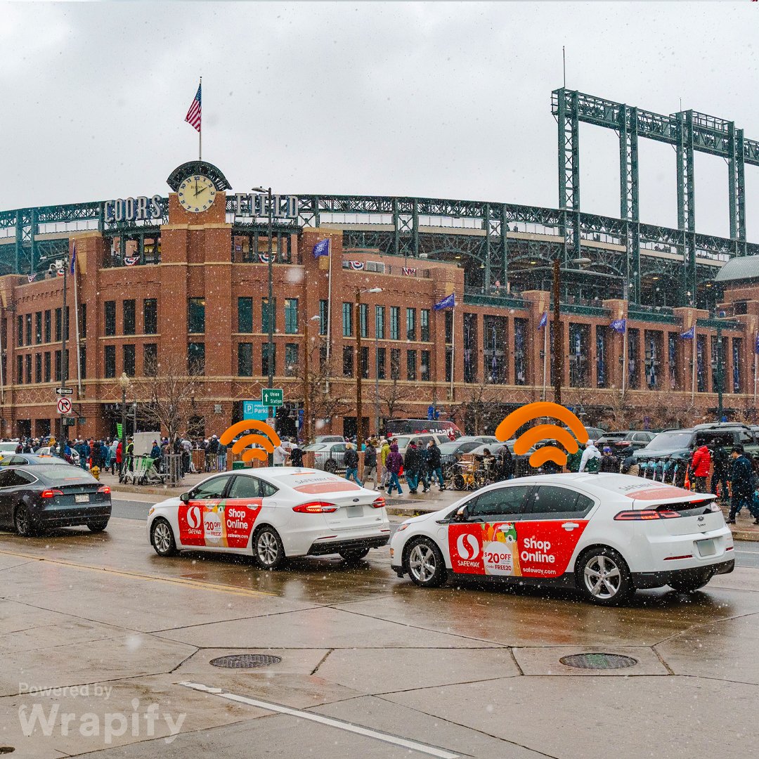 Baseball games make for a great excuse to advertise. Catch thousands of fans on their way in (or out) of the stadium just like Safeway at Coors Field.

Reach fans and families all summer long!