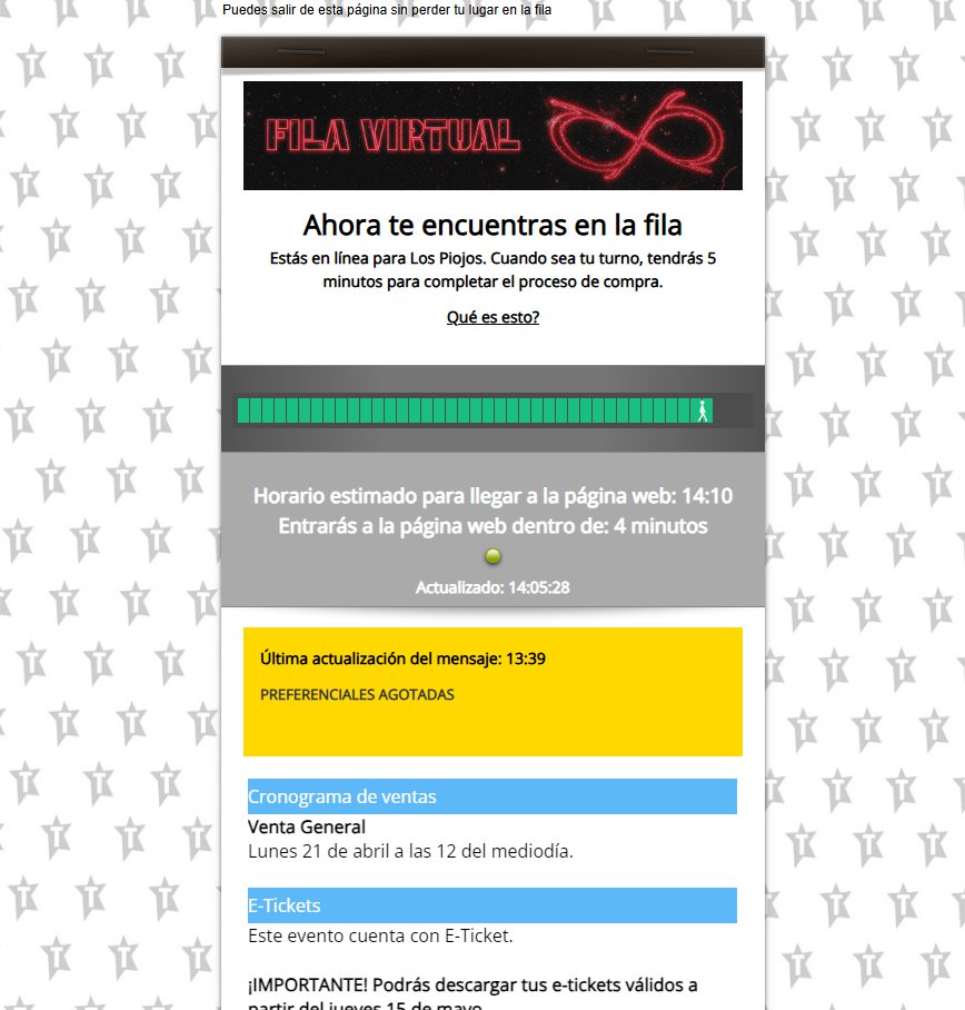 Vendo link para Los Piojos (Venta General) en el Parque de la Ciudad 🇦🇷 🏟️ (Plataforma Ticketek) Entra en 4 minutos 🕣 Info al MD 📩