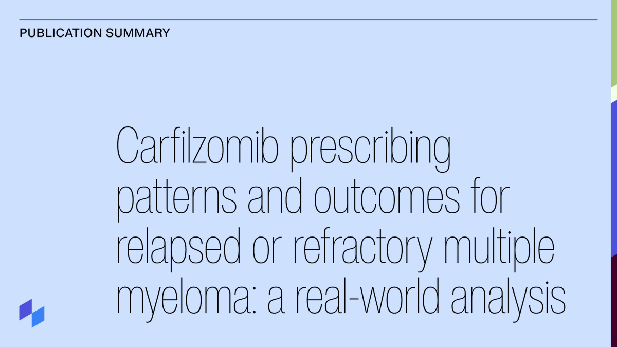 Leveraging robust #RWD, the findings of this new study challenge twice-weekly dosing of carfilzomib for RRMM &amp; found no significant benefit compared to once-weekly regimens—reducing treatment burden while maintaining effectiveness &amp; safety.

Learn more: spkl.io/6015fIHOF