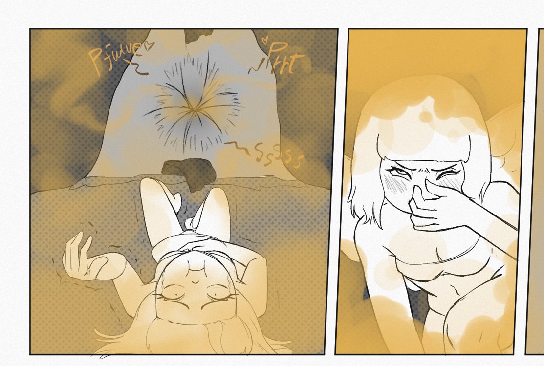 Stumbeling face first into a cowgirl's butt? what could go wrong... (New 4 page comic on pootreon + poop alt)