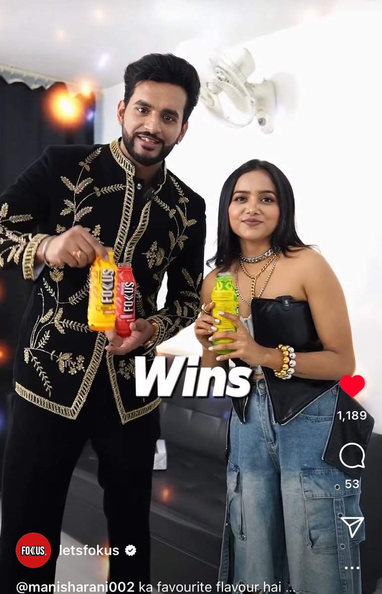 #ManishaRani and #AbhishekMalhan  promoting focus ❤