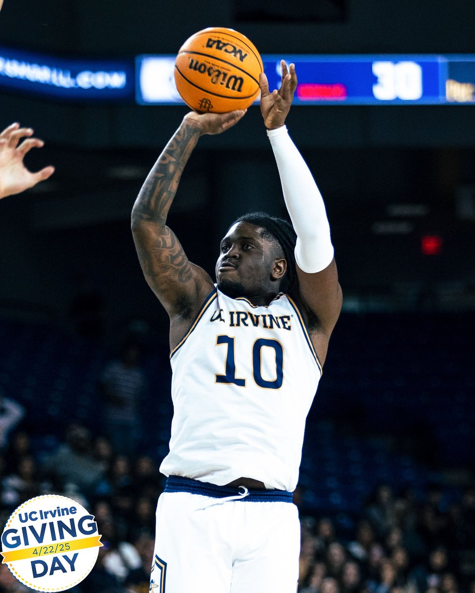 Only 1 DAY left until UCI Giving Day is here! It’s not too late to participate and support UC Irvine Men's Basketball. Please visit the link below to support!
 
🔗 | givingday.uci.edu/MensBasketball
 
#TogetherWeZot | #UCIGivingDay