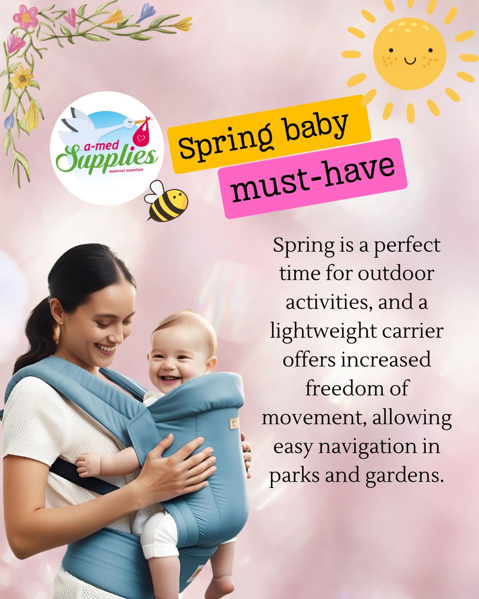 Amedsupplies's tweet image. 🌼 Spring Must-Have for Moms on the Go! 🌞
Enjoy the sunshine with your little one using a lightweight, comfy baby carrier — perfect for parks, strolls, and everyday errands. 💕

#SpringBaby #BabyCarrier #MomLife #SpringReady #OutdoorWithBaby #BabyEssentials #DMEforMoms