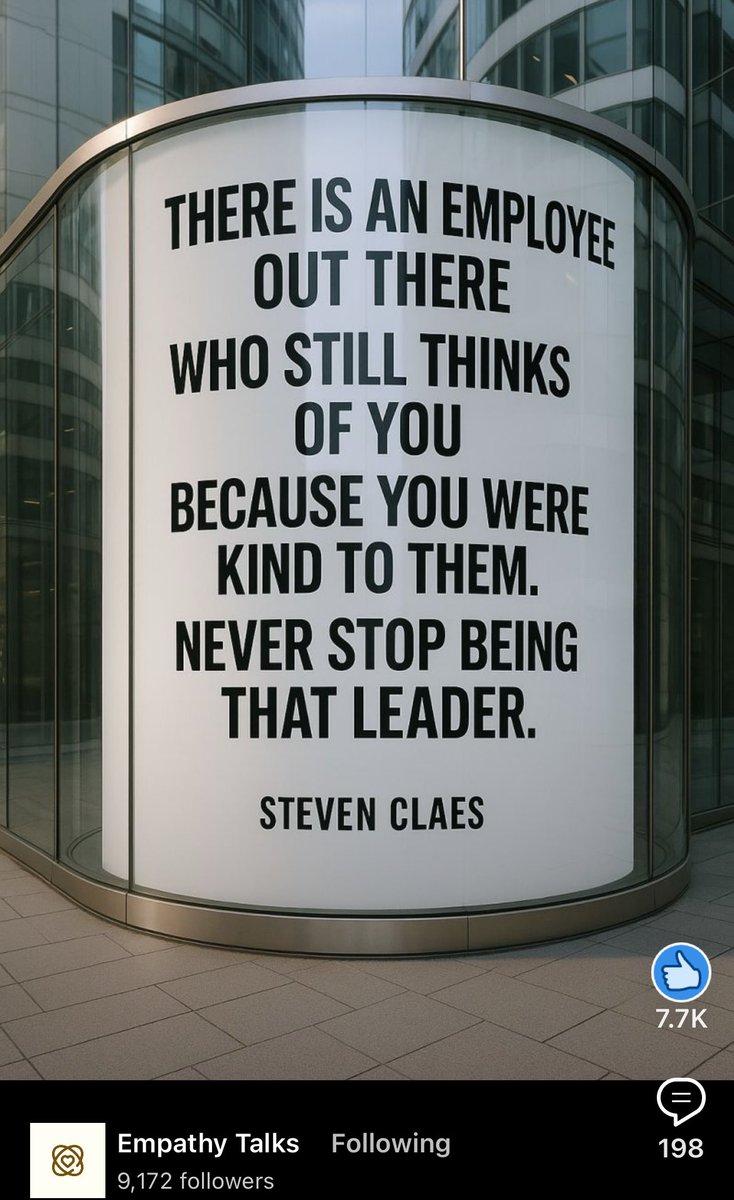 A great reminder to us all as we start a new term! 

IMO, we can still get the best out of people and hold them to account whilst being kind! 👏