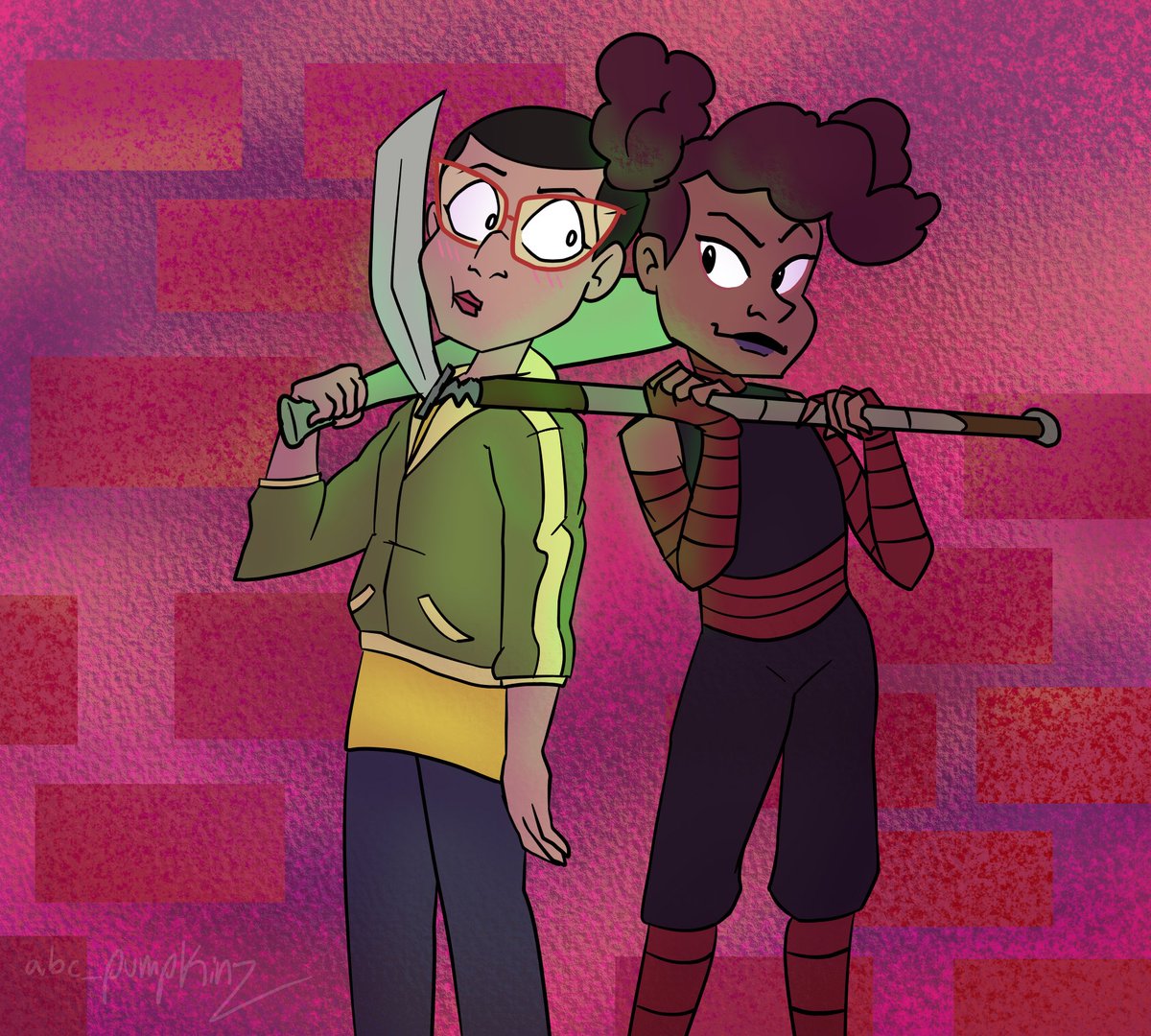 abc_pumpkinz's tweet image. Outfit/personality swap for #Caprilweek2025 #rottmnt #capril