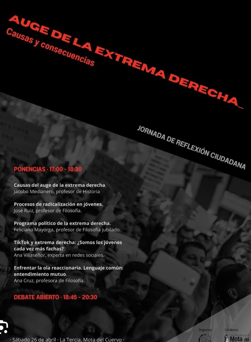 Esta semana comienzan los actos por el #1demayo en #MotadelCuervo

¡Nos vemos!