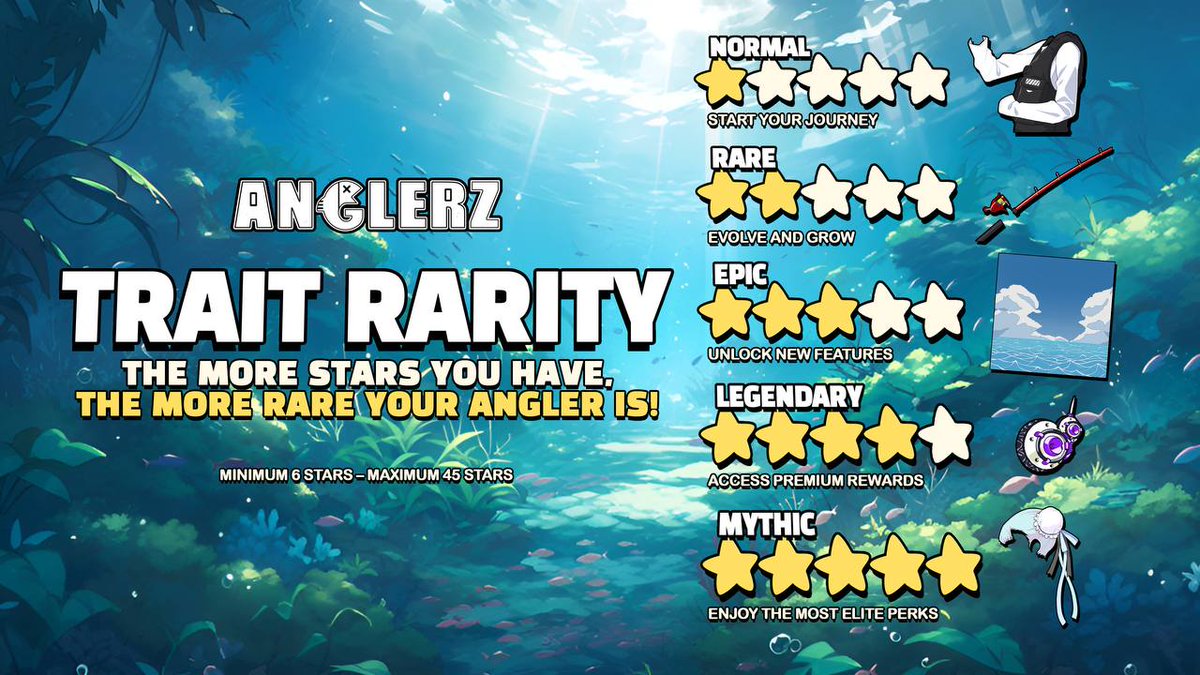 Because a tide is coming. 

Behind every Anglerz NFT comes future benefits for the holder.   

🐠 Rare NFTs = greater future benefits 
🐟 Even low-star NFTs hold evolution potential 
🦈 The deeper you go, the greater the rewards  

Don’t watch the tide—ride it 🌊