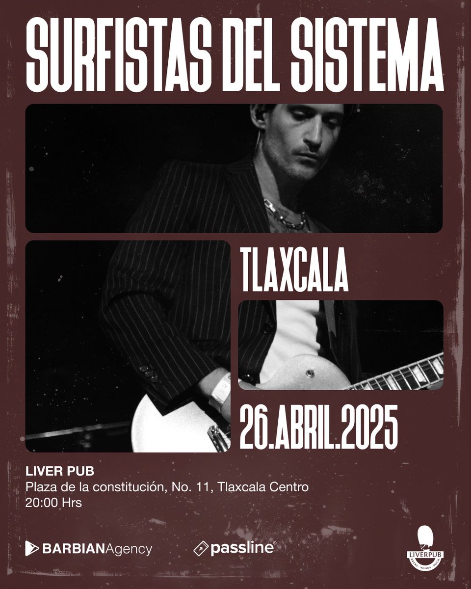 BarbianAgency's tweet photo. Este fin de semana: 

blnko.mp3 en TheShamrock Izcalli
🎟️ https://t.co/HARj4QIMjv

SDS en liver_pub, Tlaxcala
🎟️ https://t.co/Gfzpaw4VZT https://t.co/GmMoUCv8EX
