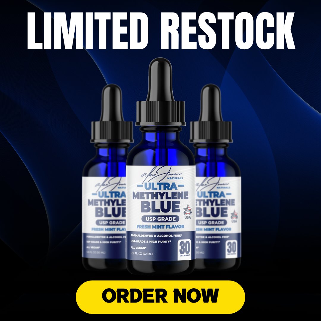 🚨 ULTRA METHYLENE BLUE IS BACK IN STOCK! 🚨

Patriots, the truth can't be stopped—Ultra Methylene Blue has ARRIVED! Crafted with unmatched purity and real-deal precision, this is your daily protocol for staying sharp, locked in, and ready for anything.*

 💥USP Grade Purity*