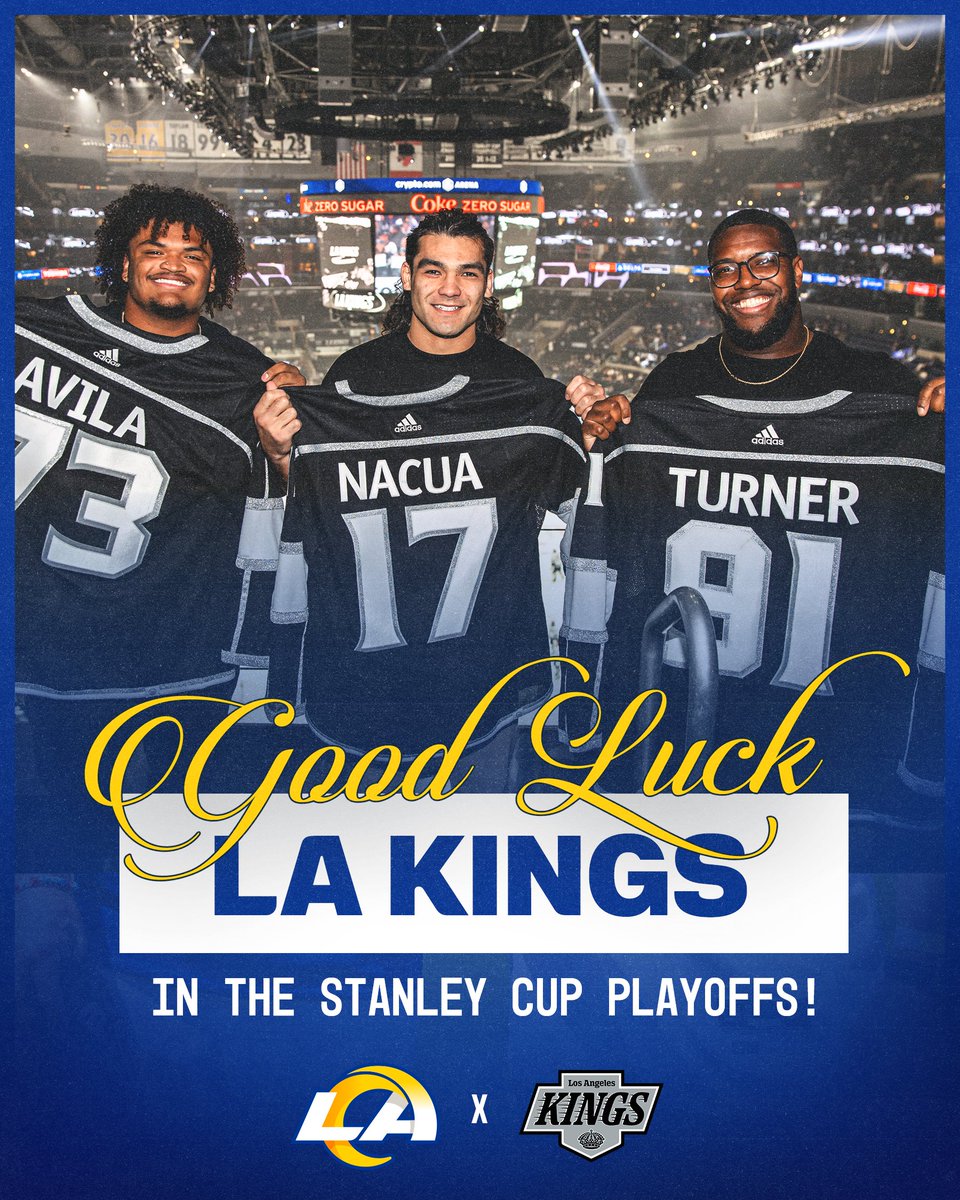 Wishing the <a href="/LAKings/">LA Kings</a> good luck in the #StanleyCup Playoffs! 👏
