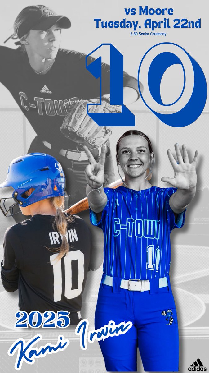 S E N I O R 🤩 N I G H T 

#10 Kamryn Irwin 

🗓️Tuesday, April 22nd 
⏱️4:30 
 vs Moore