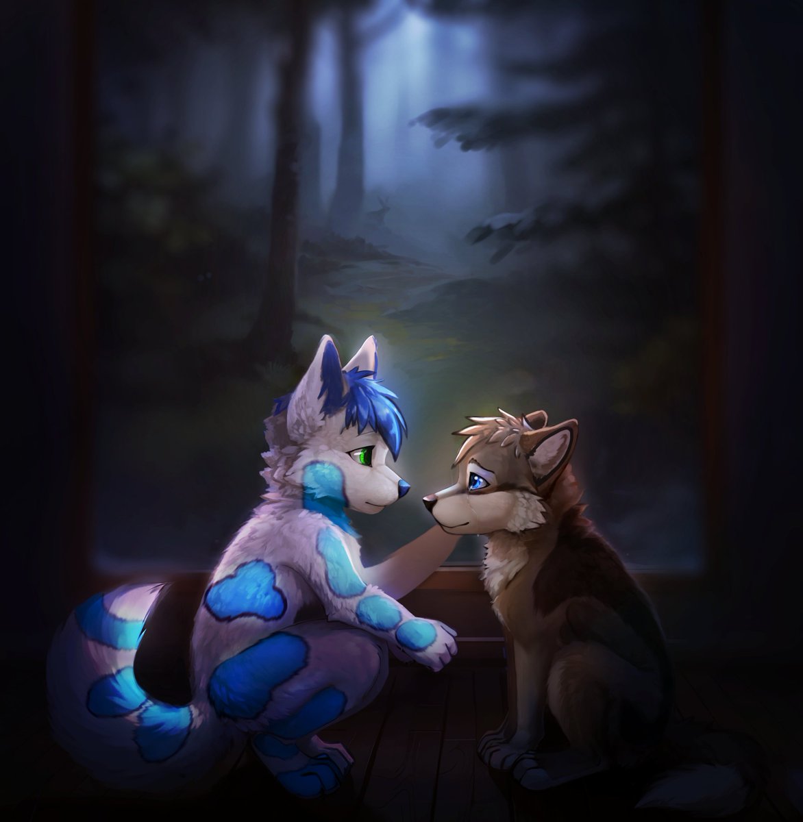 commission/ reward for <a href="/LittleAlphaPup/">Little Alpha Pup (Milo) 🔜 F² GoH</a> 
another piece i really enjoyed making and experimenting with brushes and stuff. also hid a few extra things in the background for fun ^w^

#furry #furryarts