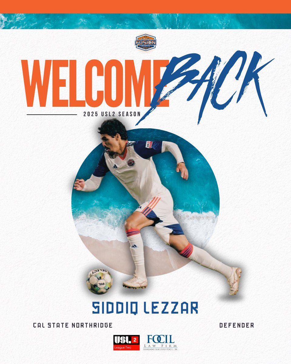 Ventura County Fusion (@vcfusion) on Twitter photo Siddiq is BACK 👊
Finishing off his junior season as a starter with Cal State Northridge in The Big West leading with the most minutes played as a Defender.
We are excited to welcome back Siddiq for the second season!
<a href="/USLLeagueTwo/">USL League Two</a>
🔵🟠
#Prideofthe805 #VamosFusion Siddiq is BACK 👊
Finishing off his junior season as a starter with Cal State Northridge in The Big West leading with the most minutes played as a Defender.
We are excited to welcome back Siddiq for the second season!
<a href="/USLLeagueTwo/">USL League Two</a>
🔵🟠
#Prideofthe805 #VamosFusion