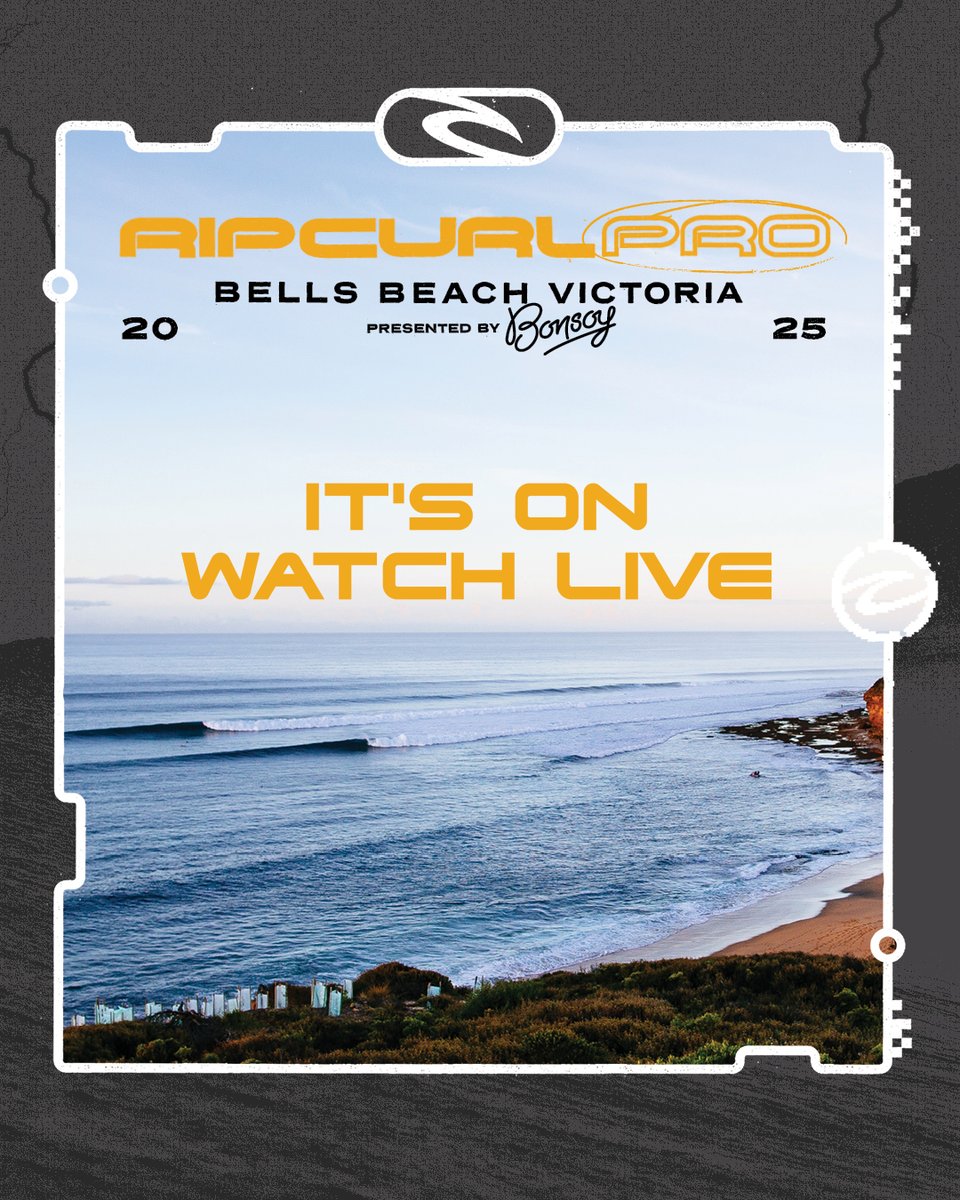 The #RipCurlPro Bells Beach is ON! 🔔

Watch the action LIVE -&gt; rc.surf/RipCurlProBell…