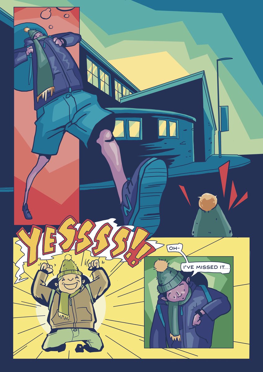 goonglab's tweet image. comic about me hating walking to uni. And then I submitted it to my course leader cuz they should know my struggles #ComicArt