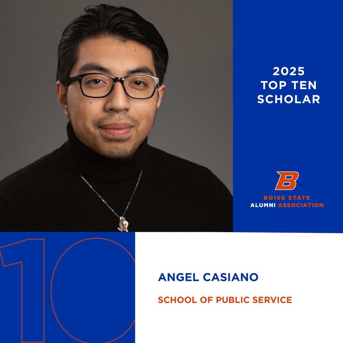 Boise State Alumni and Friends (@boisestatealum) on Twitter photo Congrats to 2025 <a href="/BoiseState/">Boise State University</a> Top Ten Scholar Angel Casiano!
Angel and honored faculty Lisa Growette Bostaph will be celebrated at the Top Ten Scholars Award Ceremony on May 8.
Meet Angel at boisestate.edu/alumni/awards-….
#BoiseState #BoiseStateAlumni #BoiseStateGrad <a href="/BoiseStateSPS/">Boise State School of Public Service</a> Congrats to 2025 <a href="/BoiseState/">Boise State University</a> Top Ten Scholar Angel Casiano!
Angel and honored faculty Lisa Growette Bostaph will be celebrated at the Top Ten Scholars Award Ceremony on May 8.
Meet Angel at boisestate.edu/alumni/awards-….
#BoiseState #BoiseStateAlumni #BoiseStateGrad <a href="/BoiseStateSPS/">Boise State School of Public Service</a>