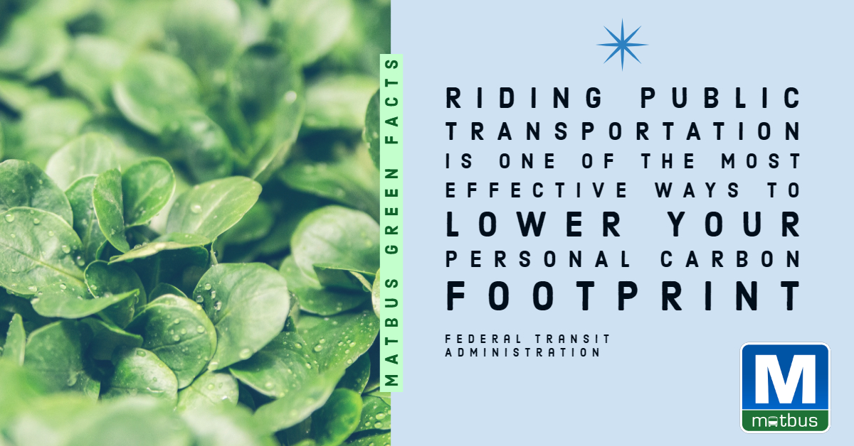 Happy Earth Week! Did you know? Riding public transportation is one of the most effective ways to lower your personal carbon footprint 👣🌎