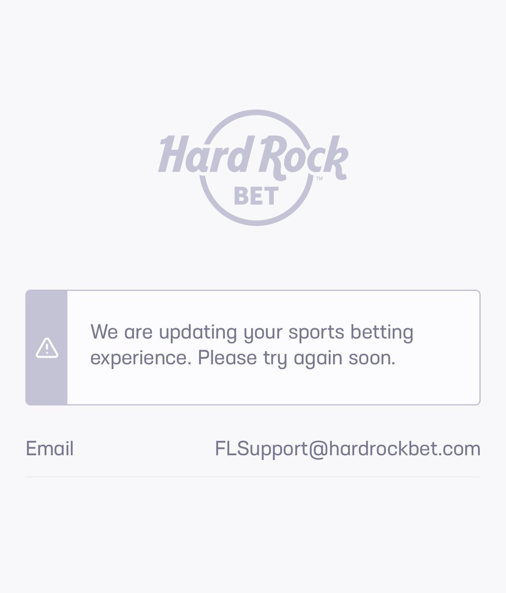 kingDre333's tweet photo. We need a petition for more sports books in Florida this is unacceptable @HardRockBet https://t.co/4VjPfzL57E