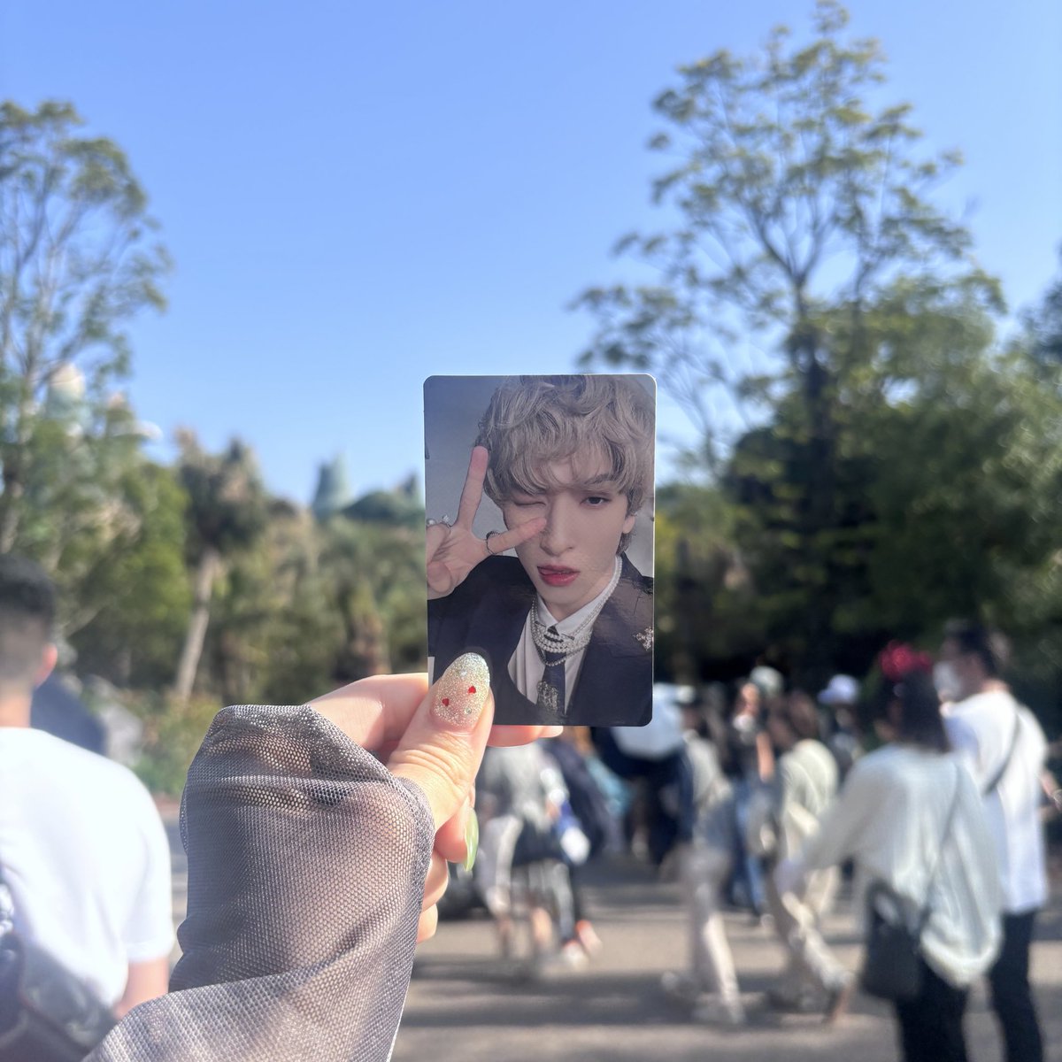 どこーみたいなところで撮りましたが、すかいディズニーだよ🐭FSだよ💖