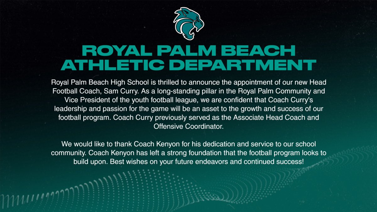 RPBHS Athletics (@rpbhsathletics) on Twitter photo Statement from Royal Palm Beach High School Athletics. #WildcatCountry
<a href="/ESPNTop63/">ESPN Top 63</a> <a href="/najitobias/">Naji Tobias</a> <a href="/EraPrep/">New Era Prep</a> Statement from Royal Palm Beach High School Athletics. #WildcatCountry
<a href="/ESPNTop63/">ESPN Top 63</a> <a href="/najitobias/">Naji Tobias</a> <a href="/EraPrep/">New Era Prep</a>