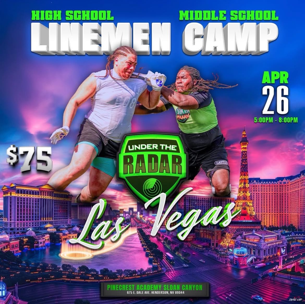 I will be attending the under the radar camp this weekend on the 26th to showcase my talents ! can’t wait to compete #G2G #Work 

<a href="/CoachNateOishi/">Nathaniel Oishi</a> <a href="/ZReyes_PRZ/">Zack Reyes</a> <a href="/PrepRedzoneNV/">Prep Redzone Nevada</a> <a href="/_UnderTheRadar_/">UnderTheRadar</a> <a href="/702HSFB/">702 HSFB</a>