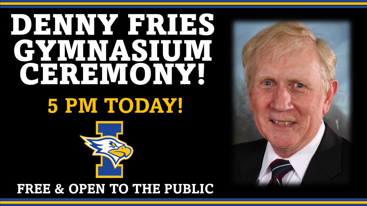 Irondequoit High School Athletics (@wieagles) on Twitter photo #DENNYDAY You are invited to join us at 5 PM today to honor Mr. Denny Fries, as our district dedicates the IHS gym to our former Director of Phys Ed. & Athletics. The ceremony happens right after a Unified Hoops scrimmage.
READ MORE: bit.ly/DennyFries_Gym
<a href="/SecVAthletics/">Section V Athletics</a> #DENNYDAY You are invited to join us at 5 PM today to honor Mr. Denny Fries, as our district dedicates the IHS gym to our former Director of Phys Ed. & Athletics. The ceremony happens right after a Unified Hoops scrimmage.
READ MORE: bit.ly/DennyFries_Gym
<a href="/SecVAthletics/">Section V Athletics</a>