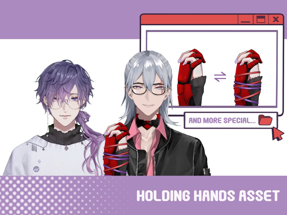 holding hands assets 🤝❤💜

⟡ normal ver.
⟡ never leave ver.
…… and something more in 🔗 

🔗：drive.google.com/drive/folders/…

#fulass #Artchivist #VioletAssets #VioletAtelier