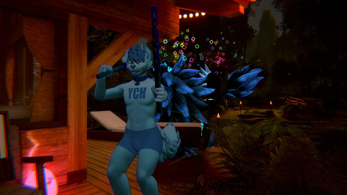 AstrumAD's tweet photo. Accident at the party: PT1

Some doggo was havin a lil to much fun at a party, and seams to have hit someone with there sparklers.... Uh oh... he seams annoyed...

#protogen #prevore #VRChat https://t.co/yQ9eS8W1vc