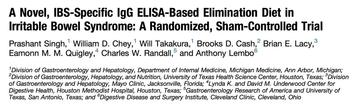 Anthony Kerbage (@kerbageanthony) on Twitter photo As #IBSAwarenessMonth nears its close, here’s a spotlight on a recent study in <a href="/AGA_Gastro/">Gastroenterology</a> that could shift how we approach diet in IBS.
🧪 It tested a novel personalized elimination diet based on IgG food antibodies, and showed real benefits.
🔗 doi.org/10.1053/j.gast…
🧵👇 As #IBSAwarenessMonth nears its close, here’s a spotlight on a recent study in <a href="/AGA_Gastro/">Gastroenterology</a> that could shift how we approach diet in IBS.
🧪 It tested a novel personalized elimination diet based on IgG food antibodies, and showed real benefits.
🔗 doi.org/10.1053/j.gast…
🧵👇
